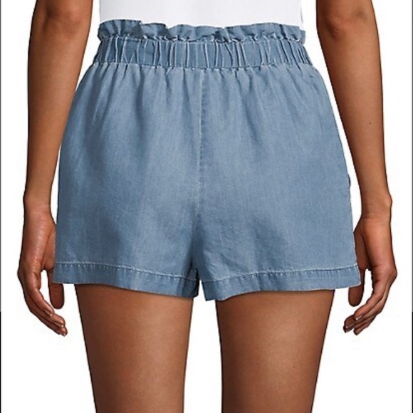 ✨BLUE TIE-WAIST SHORTS SIZE S - Picture 2 of 4